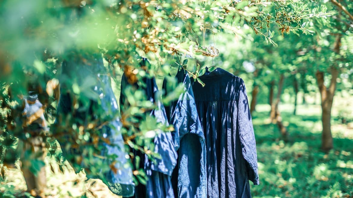 工房のある自然豊かな山の風景